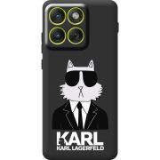 Чорний чохол BoxFace Moto Edge 70 Cat in Black