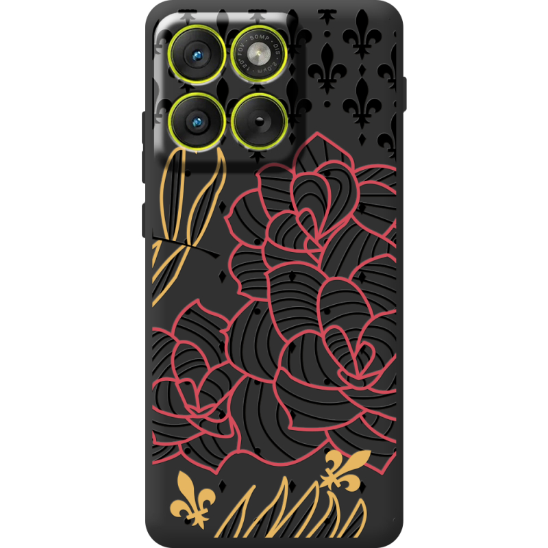 Чорний чохол BoxFace Moto Edge 70 FranceFlowers