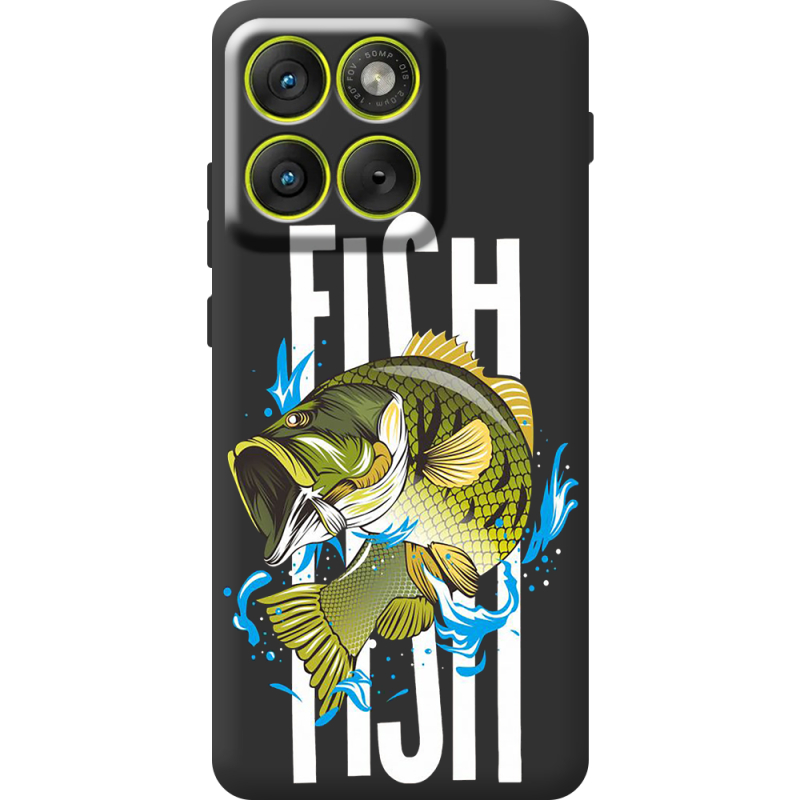 Чорний чохол BoxFace Moto Edge 70 Fish