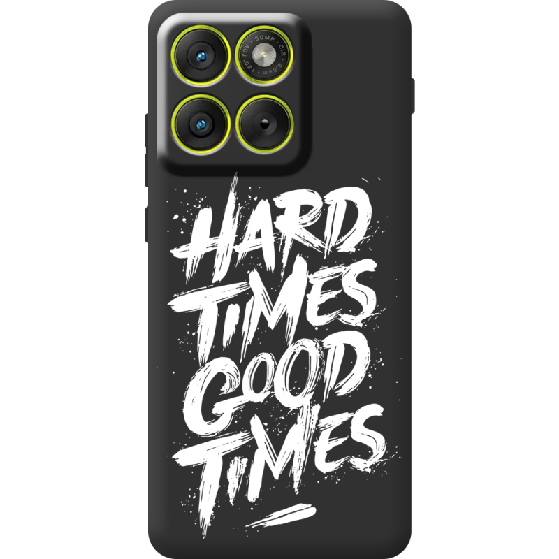 Чорний чохол BoxFace Moto Edge 70 Hard Times Good Times