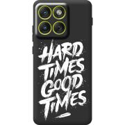 Чорний чохол BoxFace Moto Edge 70 Hard Times Good Times