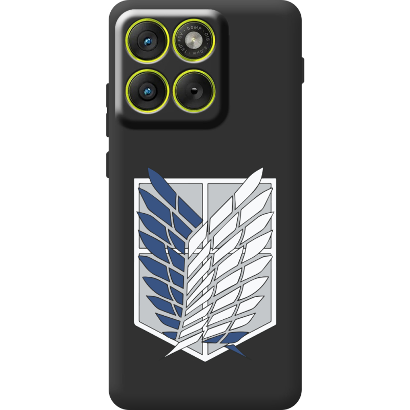 Чорний чохол BoxFace Moto Edge 70 Атака Титанов Крылья Свободы