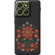 Чорний чохол BoxFace Moto Edge 70 Ukrainian Ornament