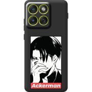 Чорний чохол BoxFace Moto Edge 70 Attack On Titan - Ackerman