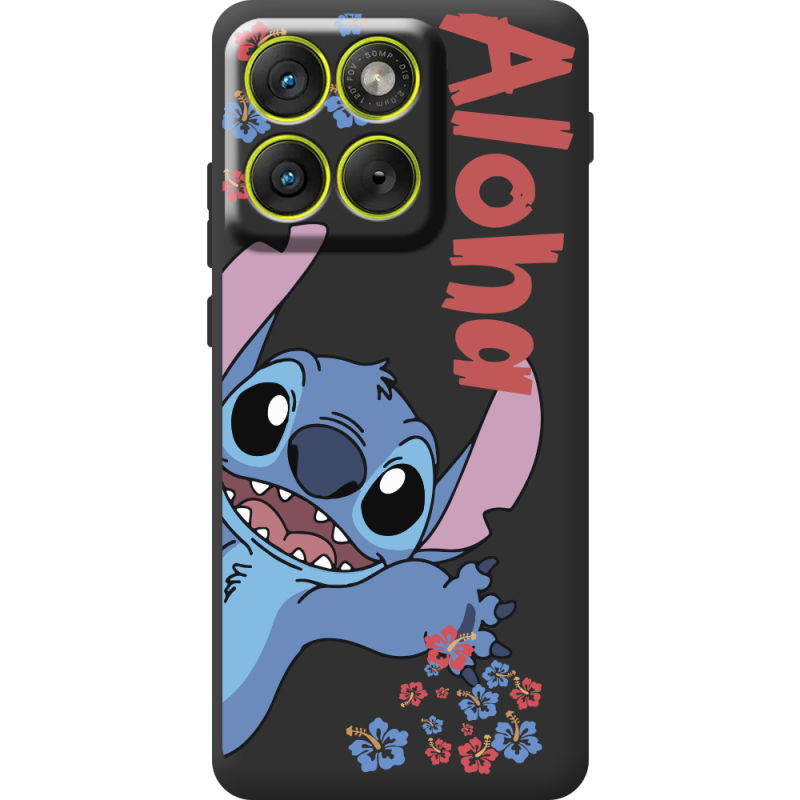 Чорний чохол BoxFace Moto Edge 70 Гавайський гість Stich