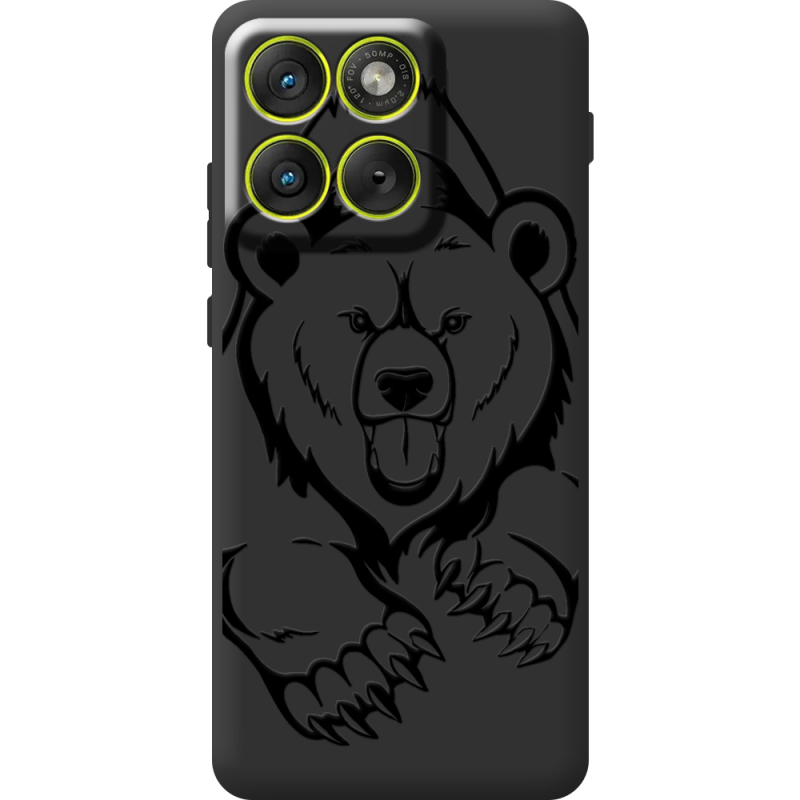Чорний чохол BoxFace Moto Edge 70 Grizzly Bear