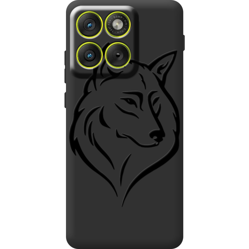 Чорний чохол BoxFace Moto Edge 70 Wolf