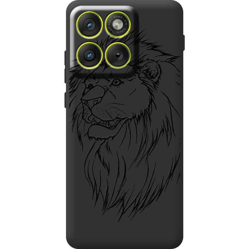 Чорний чохол BoxFace Moto Edge 70 Lion