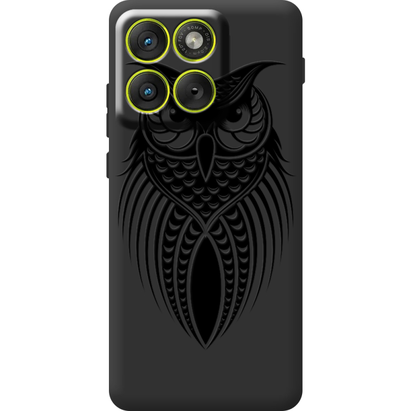 Чорний чохол BoxFace Moto Edge 70 Owl