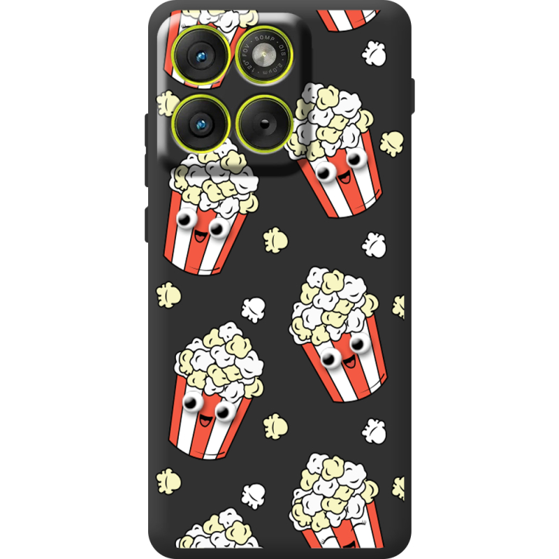 Прозорий чохол BoxFace Moto Edge 70 с 3D-глазками Popcorn
