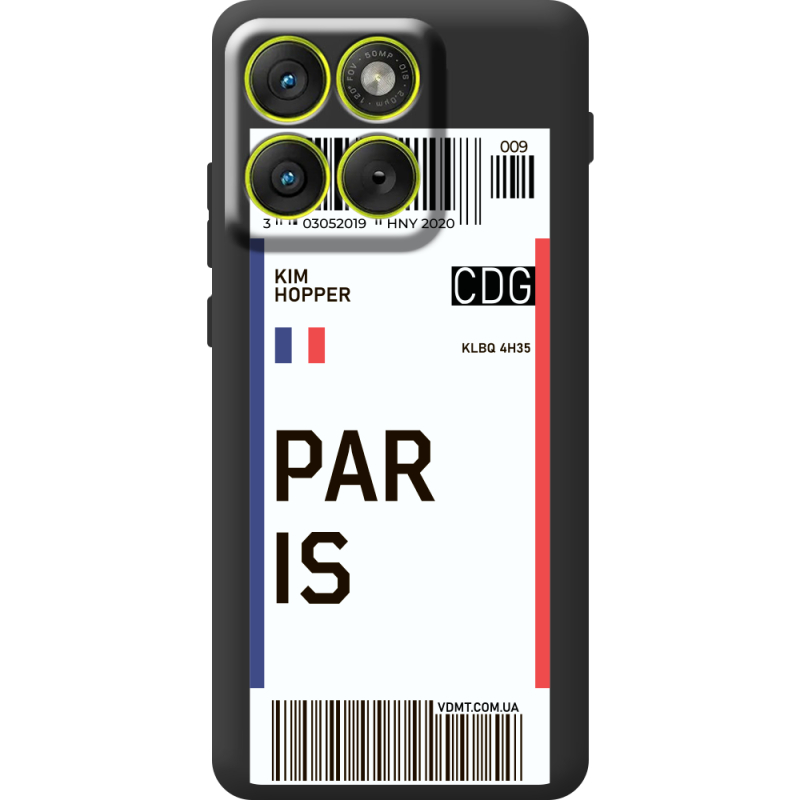 Прозорий чохол BoxFace Moto Edge 70 Ticket Paris