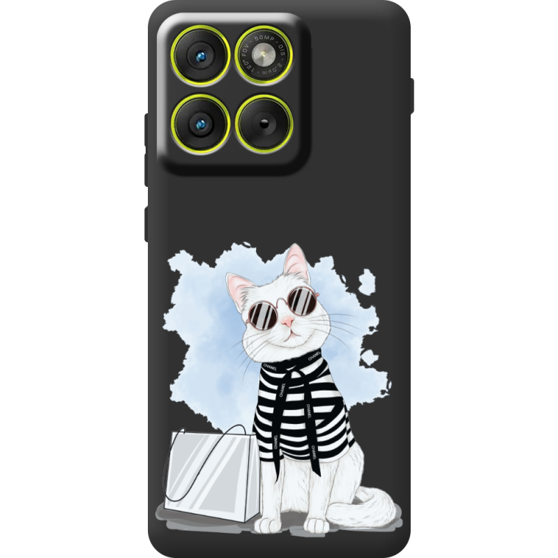 Прозорий чохол BoxFace Moto Edge 70 Cat Style