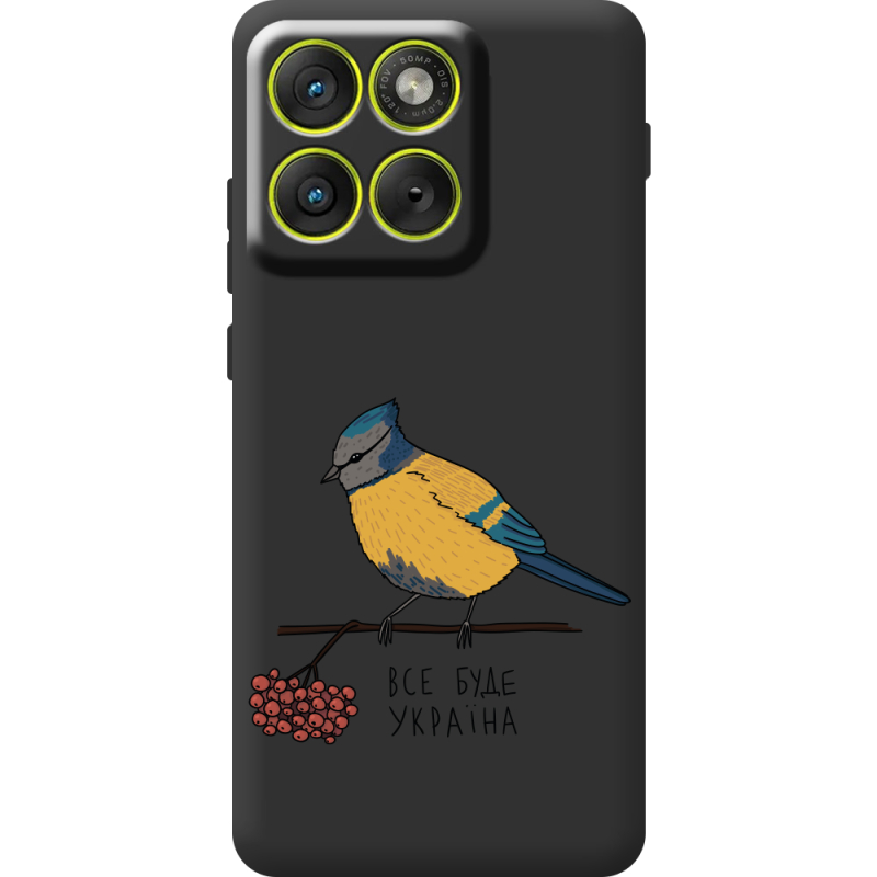 Прозорий чохол BoxFace Moto Edge 70 Синиця і калина