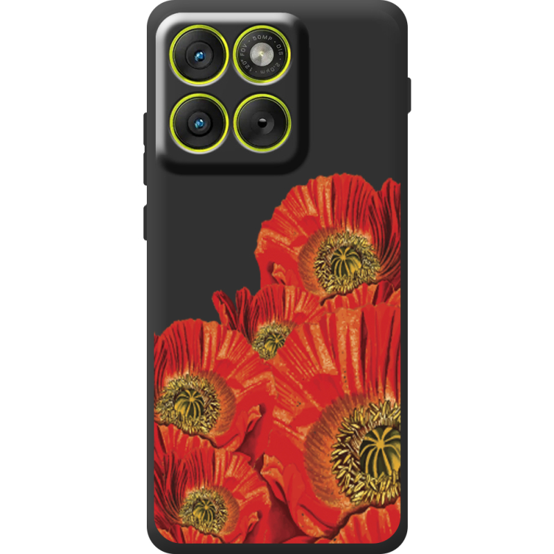 Прозорий чохол BoxFace Moto Edge 70 Red Poppies