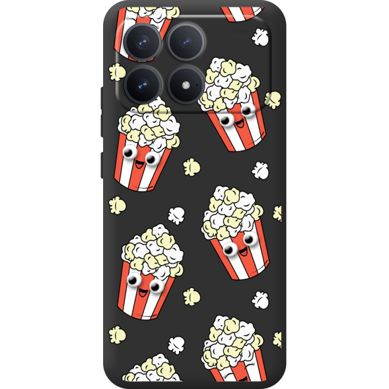 Прозорий чохол BoxFace Poco F8 Pro с 3D-глазками Popcorn