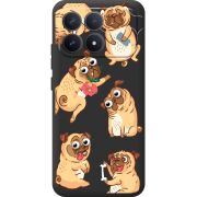 Прозорий чохол BoxFace Poco F8 Pro с 3D-глазками Pug