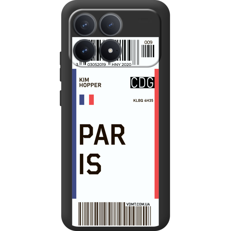 Прозорий чохол BoxFace Poco F8 Pro Ticket Paris