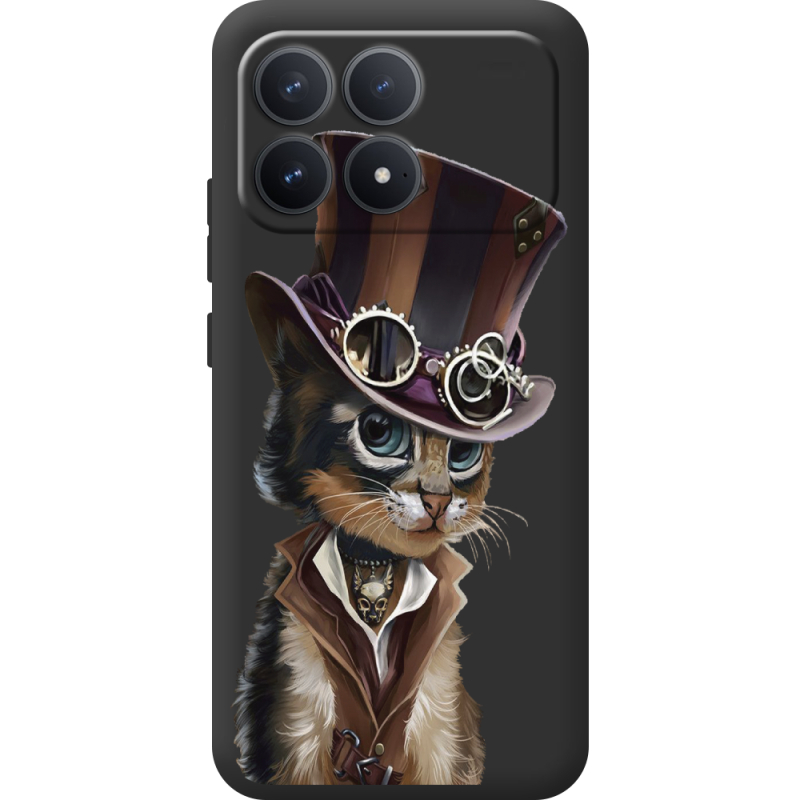 Прозорий чохол BoxFace Poco F8 Pro Steampunk Cat