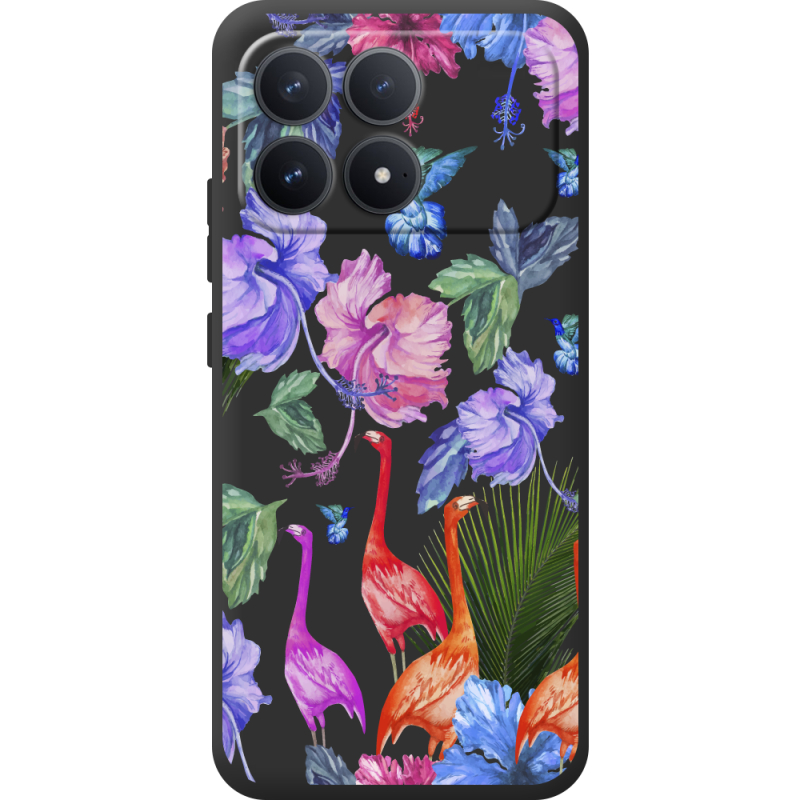 Прозорий чохол BoxFace Poco F8 Pro Flamingo