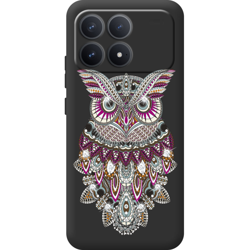 Чохол зі стразами Poco F8 Pro Owl