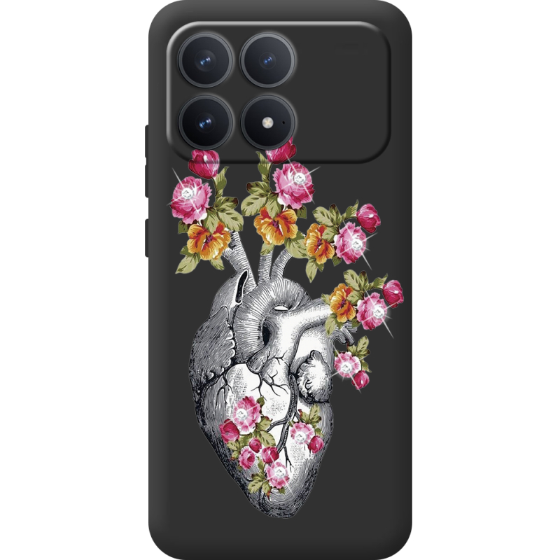 Чохол зі стразами Poco F8 Pro Heart