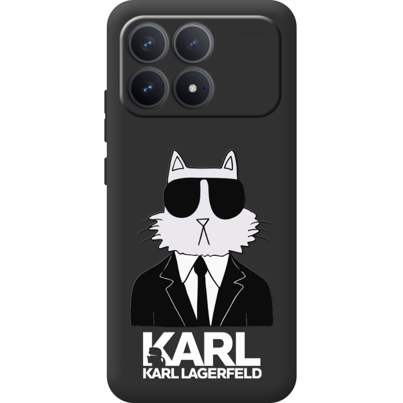 Чорний чохол BoxFace Poco F8 Pro Cat in Black