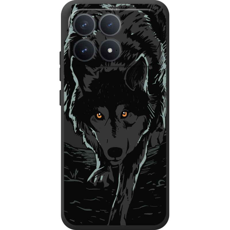 Чорний чохол BoxFace Poco F8 Pro Wolf