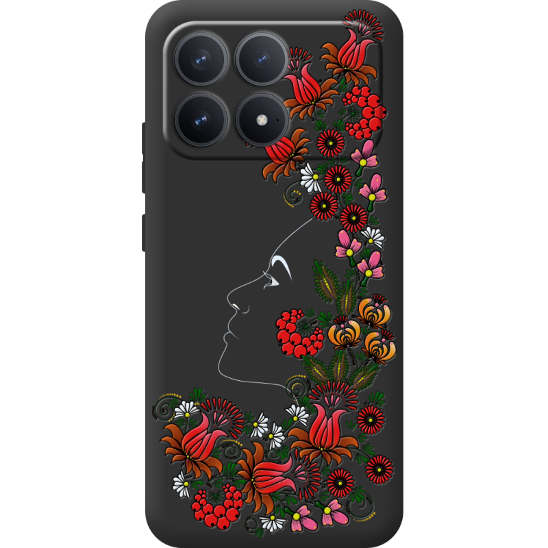 Чорний чохол BoxFace Poco F8 Pro 3D Ukrainian Muse