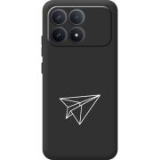 Чорний чохол BoxFace Poco F8 Pro Paper Plane