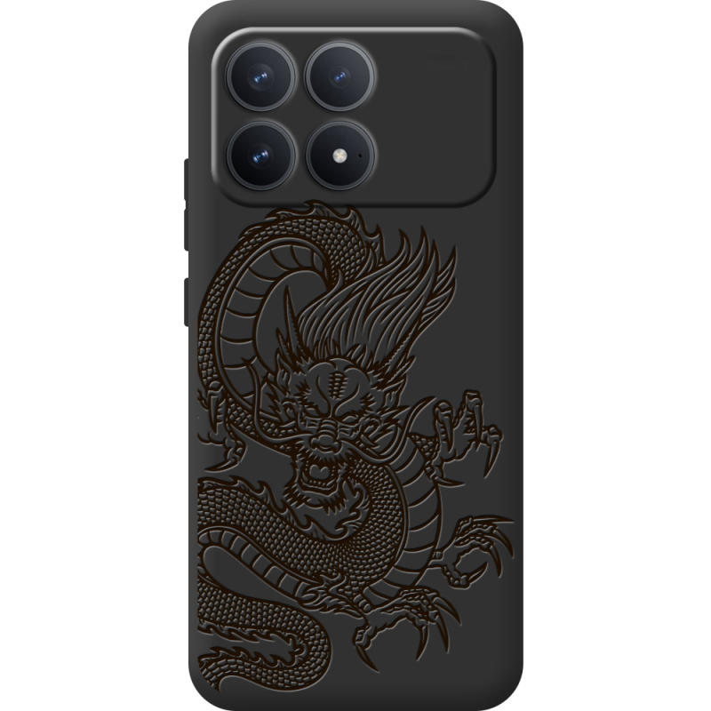 Чорний чохол BoxFace Poco F8 Pro Chinese Dragon