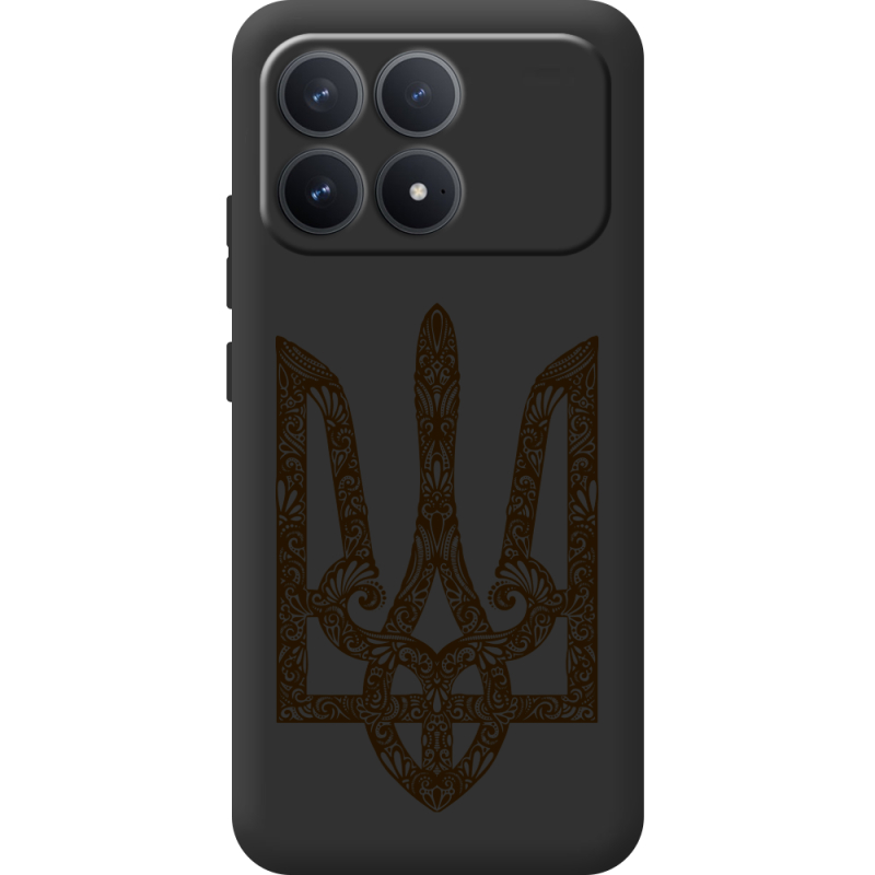 Чорний чохол BoxFace Poco F8 Pro Ukrainian Trident