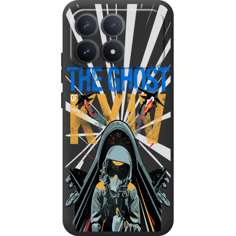 Чорний чохол BoxFace Poco F8 Pro Привид Києва в дії