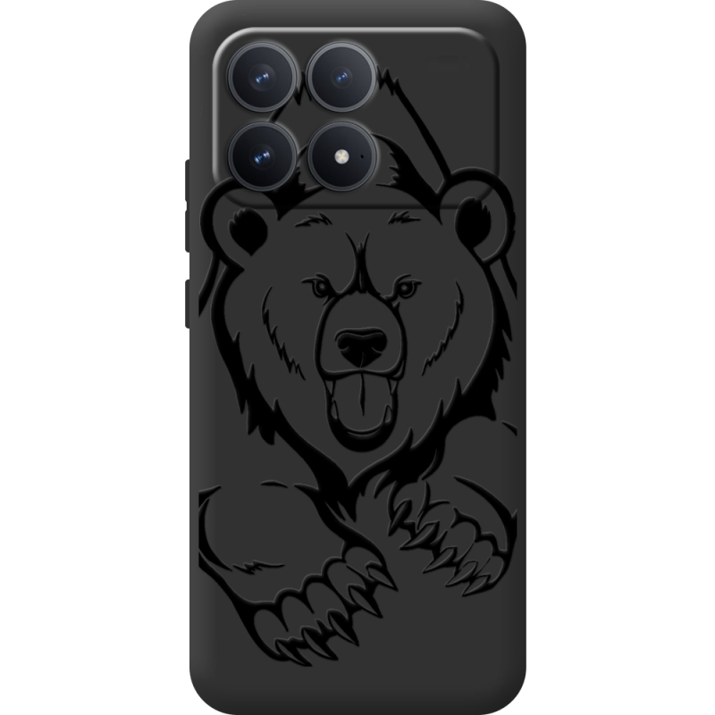 Чорний чохол BoxFace Poco F8 Pro Grizzly Bear