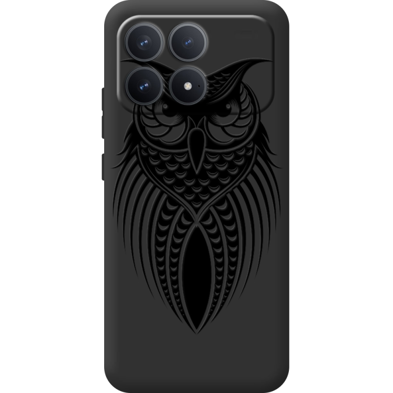 Чорний чохол BoxFace Poco F8 Pro Owl