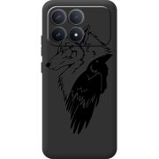 Чорний чохол BoxFace Poco F8 Pro Wolf and Raven
