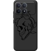 Чорний чохол BoxFace Poco F8 Pro Skull and Roses