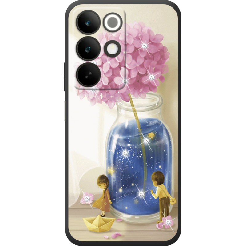 Чохол зі стразами Realme C85 Little Boy and Girl