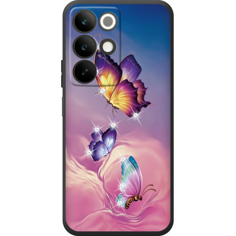 Чохол зі стразами Realme C85 Butterflies