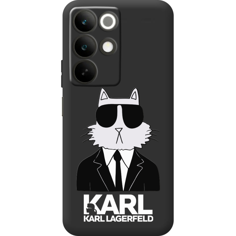 Чорний чохол BoxFace Realme C85 Cat in Black