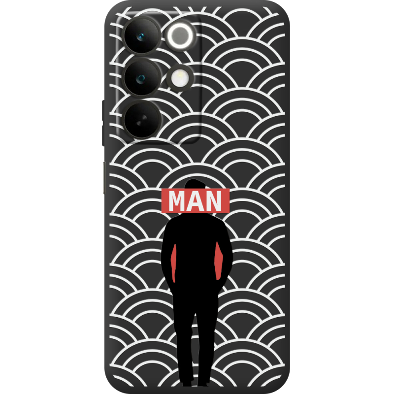 Чорний чохол BoxFace Realme C85 Man Pattern