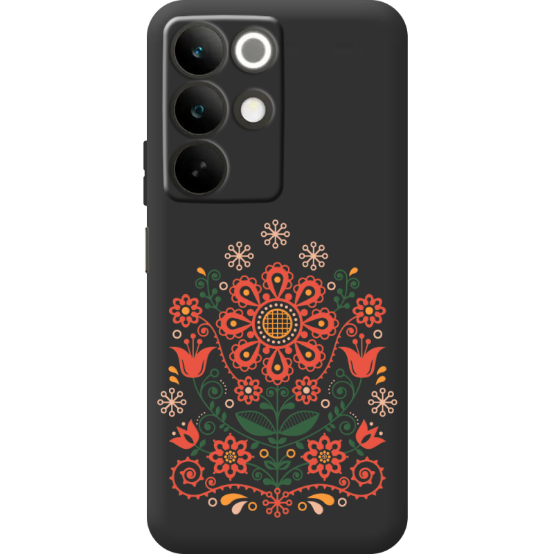 Чорний чохол BoxFace Realme C85 Ukrainian Ornament