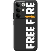 Чорний чохол BoxFace Realme C85 Free Fire White Logo