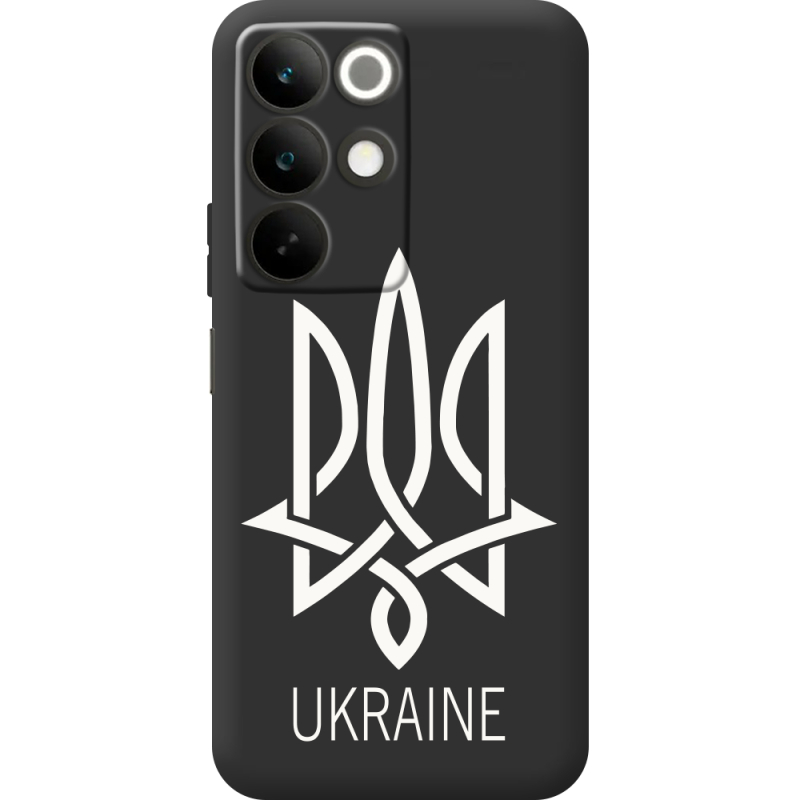 Чорний чохол BoxFace Realme C85 Тризуб монограмма ukraine