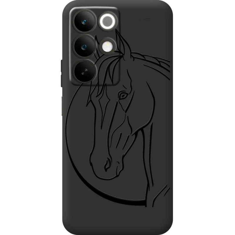 Чорний чохол BoxFace Realme C85 Horse