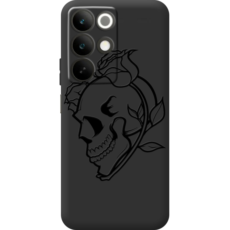 Чорний чохол BoxFace Realme C85 Skull and Roses