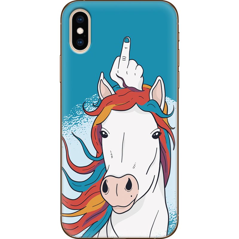 Чехол Uprint Apple iPhone XS Fuck Unicorn