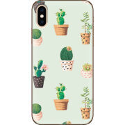 Чехол Uprint Apple iPhone XS L-green Cacti