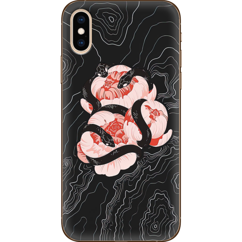 Чехол Uprint Apple iPhone XS Snake Rose