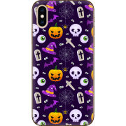 Чехол Uprint Apple iPhone XS Halloween Purple Mood