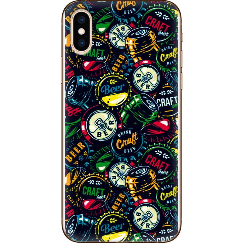 Чехол Uprint Apple iPhone XS Bottle Caps